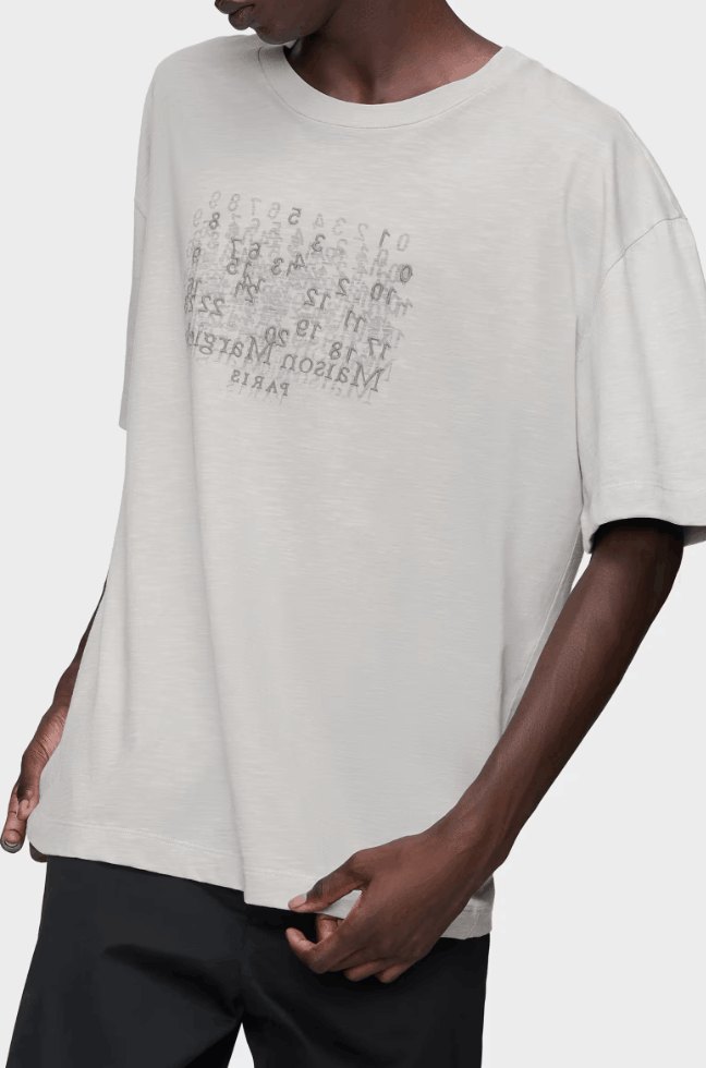 Maison Margiela White Cotton Numeric T-Shirt 
