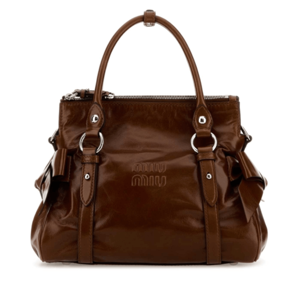 Miu Miu Women Brown Leather Handbag