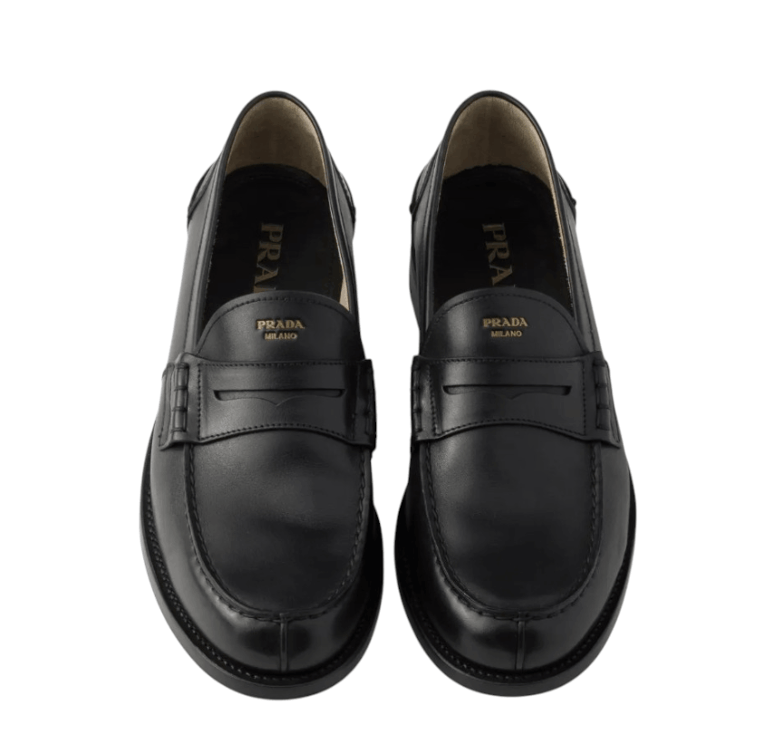 Black Leather Loafers 