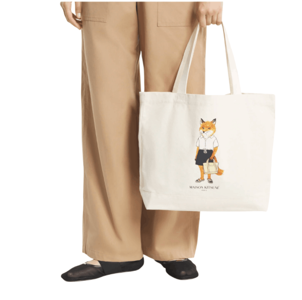 MAISON KITSUNE DRESSED FOX TOTE 
