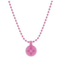 Chrome Hearts Silichrome Crossball Pendant Pink