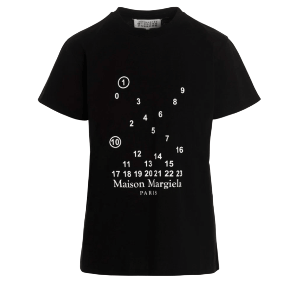 (W) Maison Margiela Numeric Logo T-Shirt Black