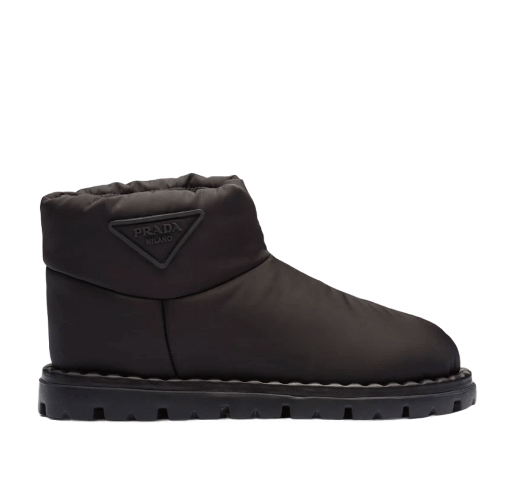 (W) Prada Re-Nylon Booties Black