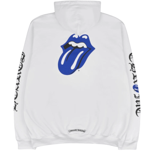 Chrome Hearts x Rolling Stones Hoodie White Blue