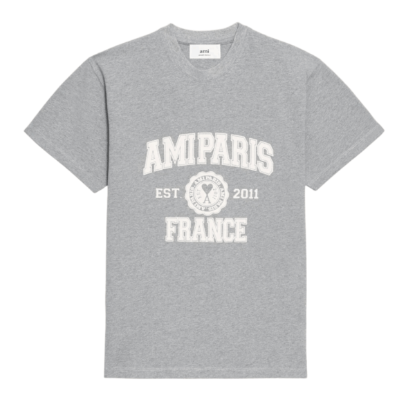 AMI Paris France T-Shirt Heather Grey