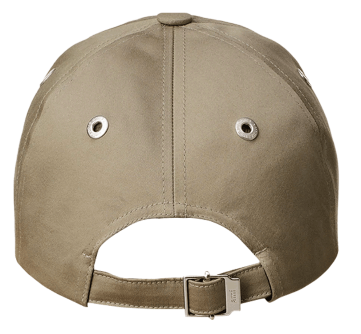 AMI de Coeur Compact Cotton Satin Embroidery Cap Laurel Ginger