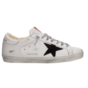 Golden Goose Superstar White Shearling Sneakers