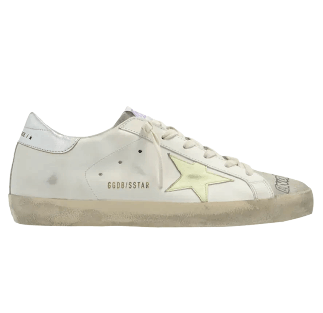 (W) Golden Goose Superstar White Yellow Sneakers