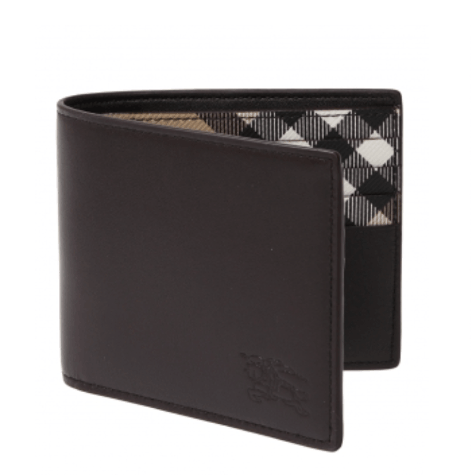 Burberry Leather Bifold Wallet Brown