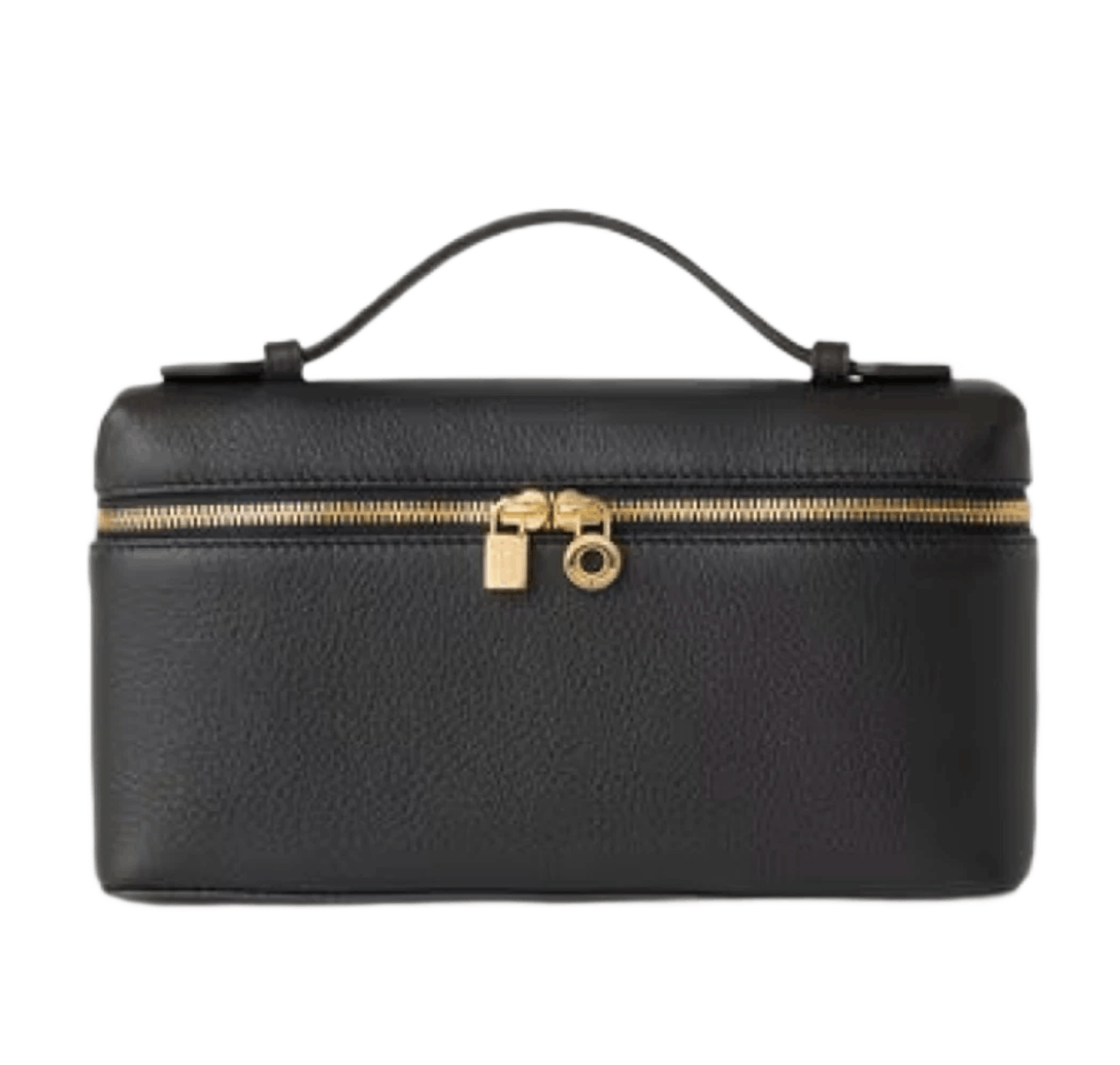 (W) Loro Piana Extra Pocket Pouch L19 in Grained Calfskin Black
