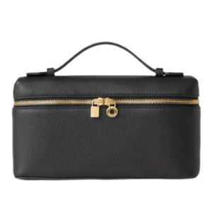 (W) Loro Piana Extra Pocket Pouch L19 in Grained Calfskin Black