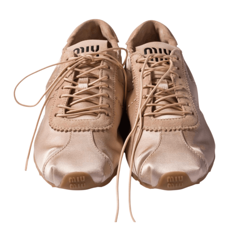 Miu Miu Plume Satin Low Top Sneaker In Multi 