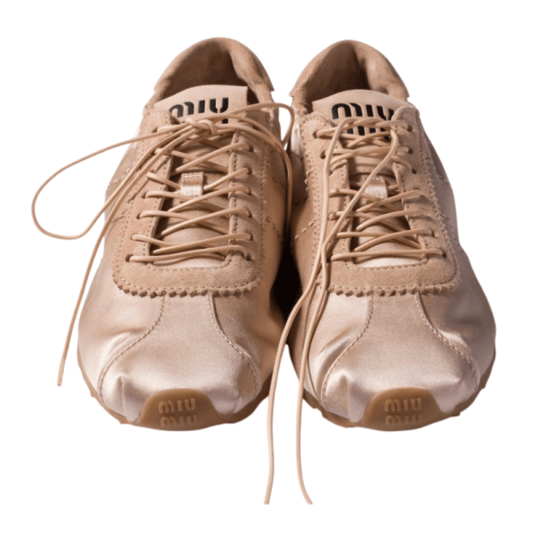 Miu Miu Plume Satin Low Top Sneaker In Multi 