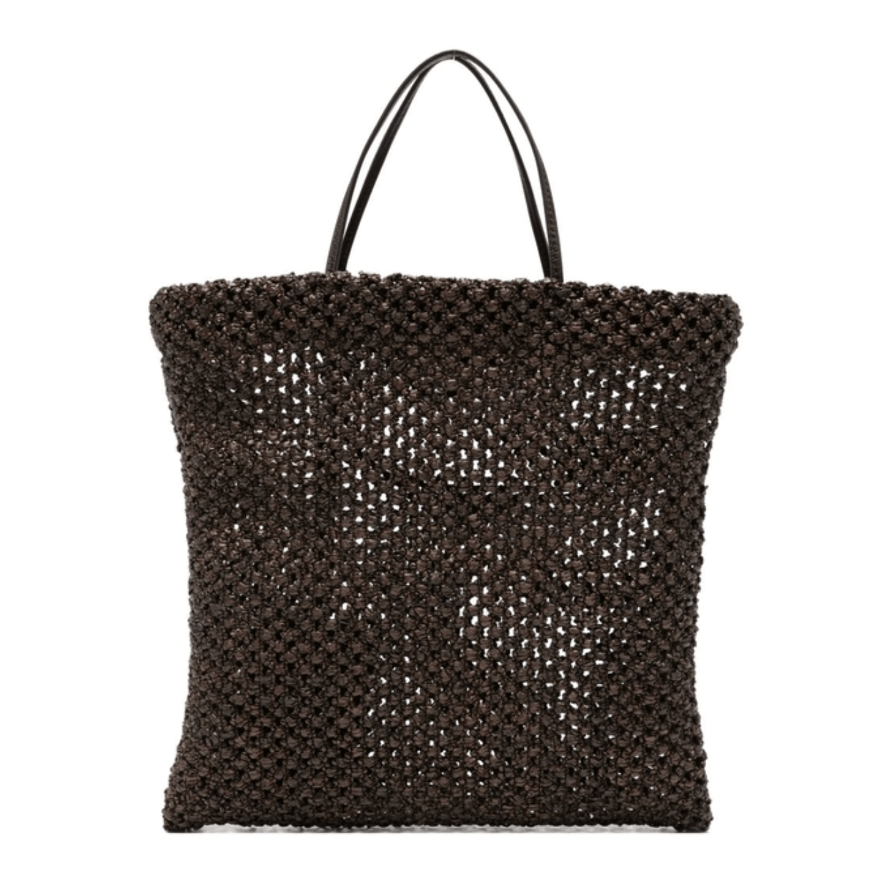 Black Woven Raffia Bag