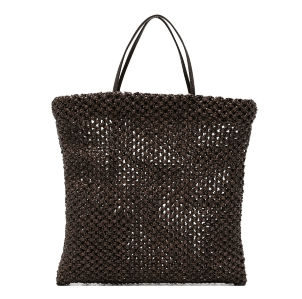 Black Woven Raffia Bag