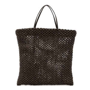 Black Woven Raffia Bag