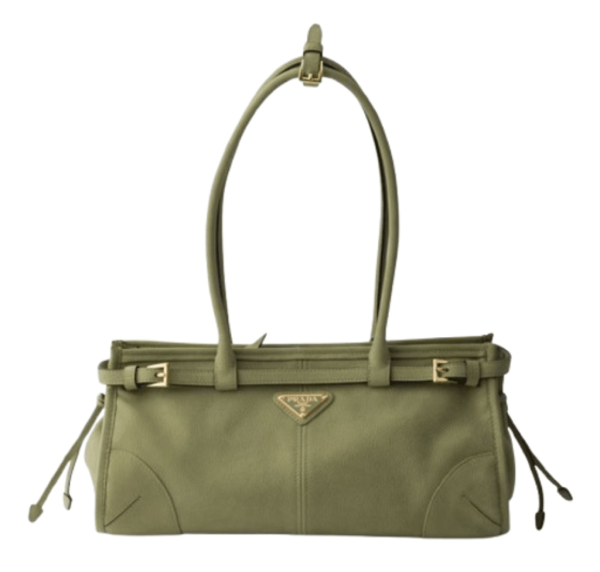 Green nabuk Prada Bonnie shoulder bag
