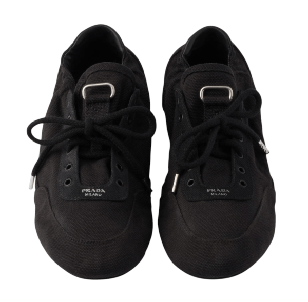 Black Collapse canvas sneakers