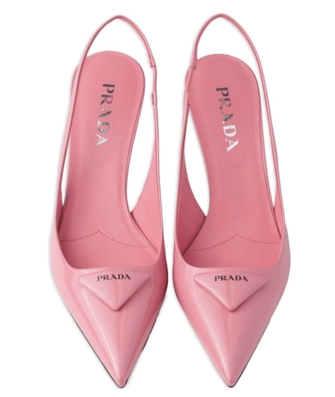 Petal Pink Patent leather slingback pumps