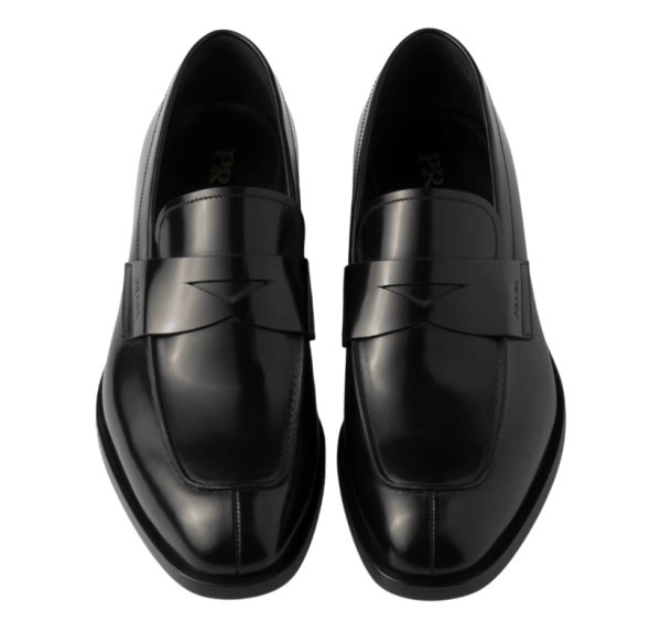 Brushed Leather Penny Loafers