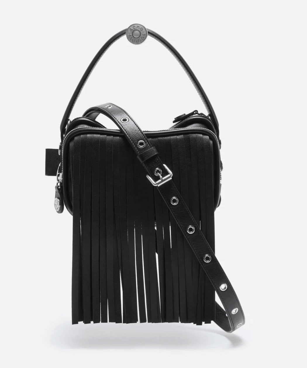 Camero kit fringed crossbody bag - Black