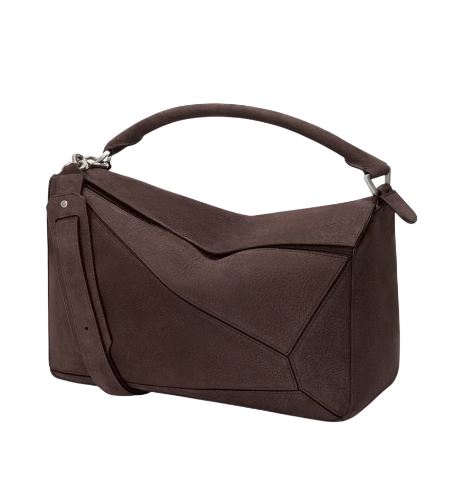 Large Puzzle bag in grained nubuck Brown