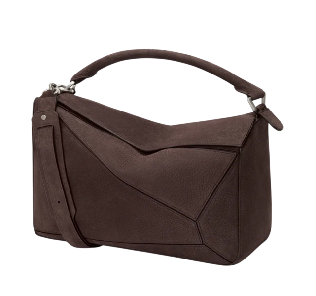 Large Puzzle bag in grained nubuck Brown