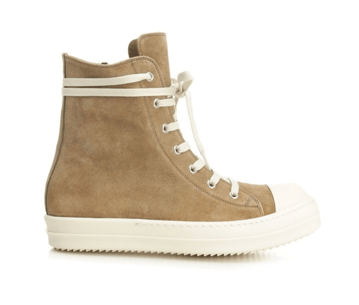 Rick Owens Temple Sumi Suede High Top Sneakers