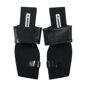 Leather sandal Jil Sander Black