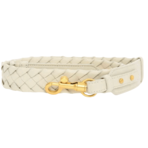 Bottega Veneta Woven Leather Cabat Shoulder Strap In Gold