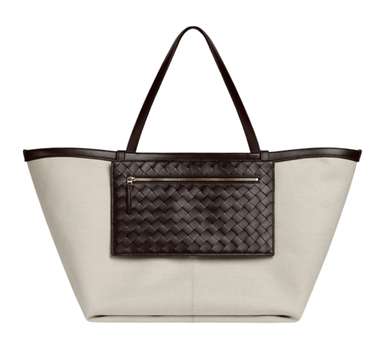 Bottega Veneta Large Flip Flap Natural Fondant