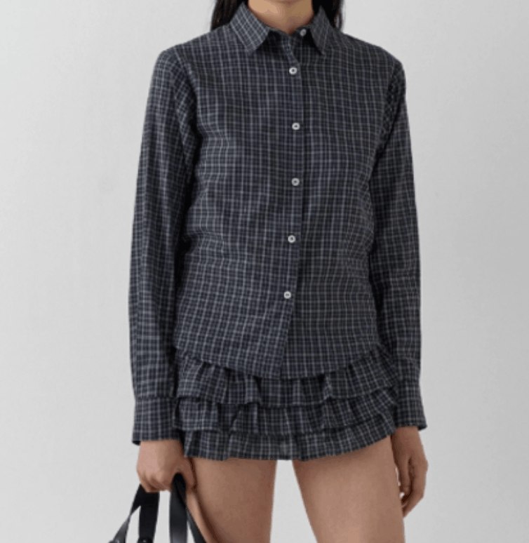 LAURA SHIRT CHECKS BLACK