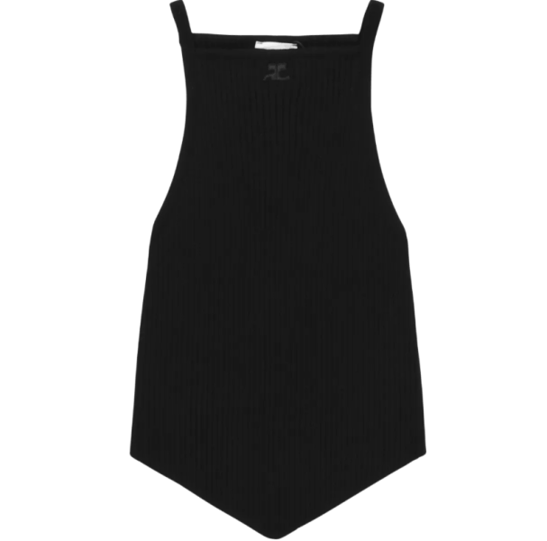 POINTY RIB KNIT TANK TOP - courrèges
