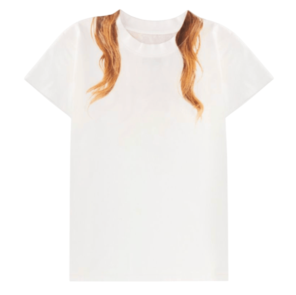(W) MM6 Maison Margiela Pattern Crewneck T-Shirt White