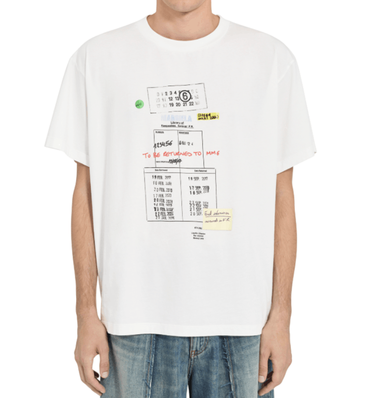 MM6 Maison Margiela Library Stamp T-Shirt White