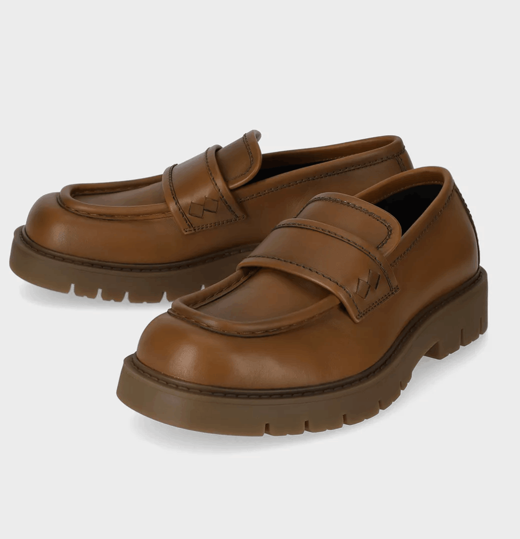 Bottega Veneta Haddock Leather Loafers Brown 
