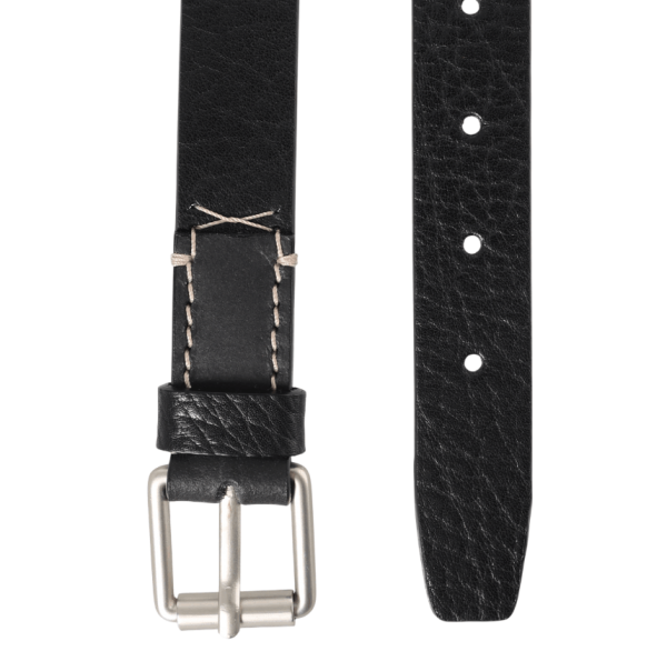 LEMAIRE REVERSED THIN BELT 2.5CM BLACK