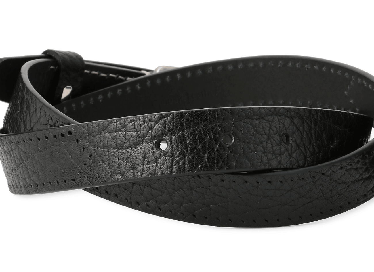 LEMAIRE REVERSED THIN BELT 2.5CM BLACK