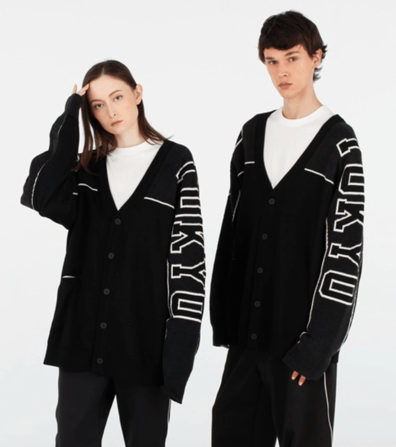 Y-3 GRAPHIC KNIT CARDIGAN (IQ2138) 