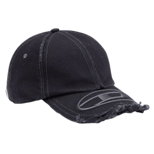 Diesel C-Jarl Baseball Cap with Embroidery Peak Black