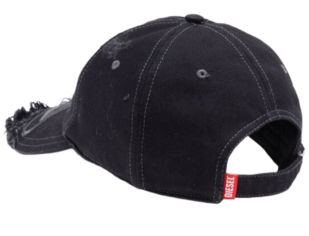 Diesel C-Jarl Baseball Cap with Embroidery Peak Black