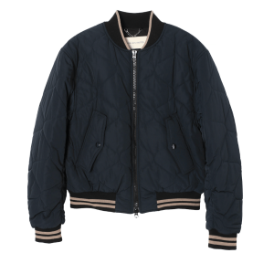 DRIES VAN NOTEN QUILTED VELLOW JACKET NAVY