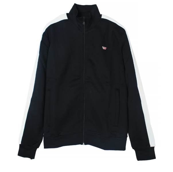DIESEL S-LOCK ZIP-UP JERSEY BLACK
