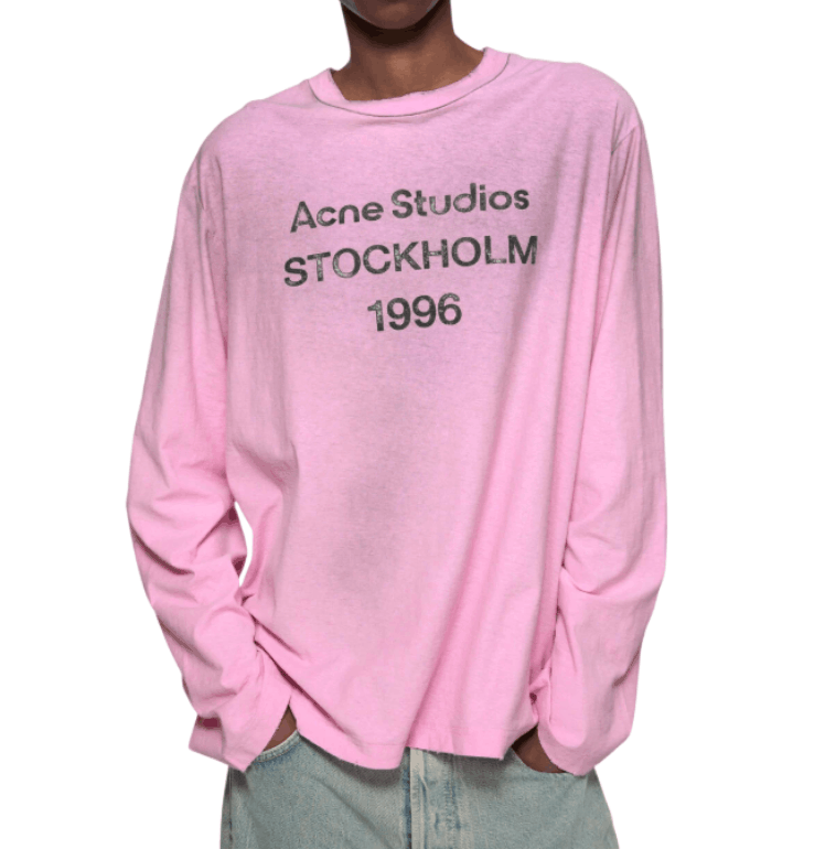 Acne Studios - Sprayed 1996 logo t-shirt - Cotton candy pink