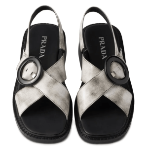 Prada brushed-finish Leather Sandals 