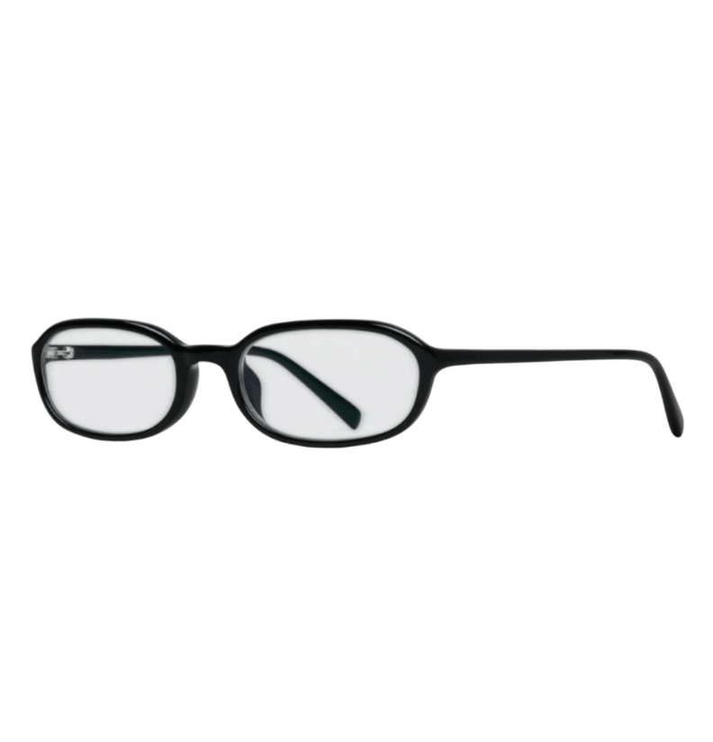 Chimi Edith Optical Black Acetate & Clear Lens Glasses