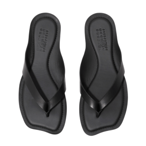 Anatomic leather flip flops