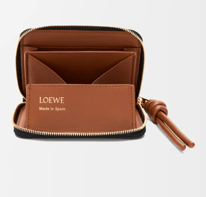 Zipped coin purse in shiny nappa calfskin Multicolor