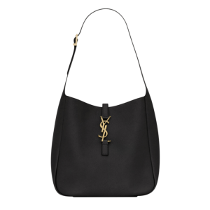 LE 5 À 7 supple small IN GRAINED LEATHER in Black