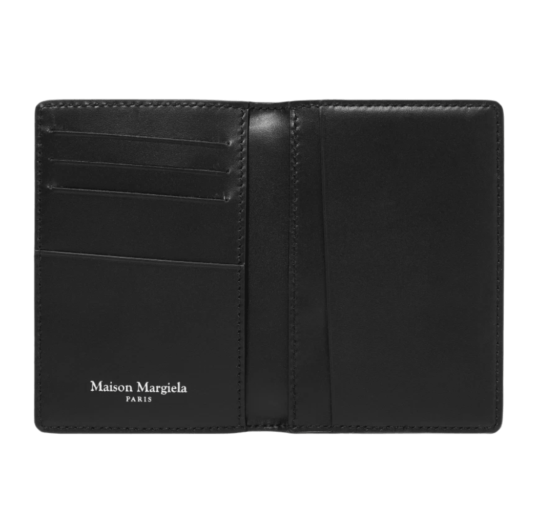 Maison Margiela Leather Bi-Fold Card Holder Black